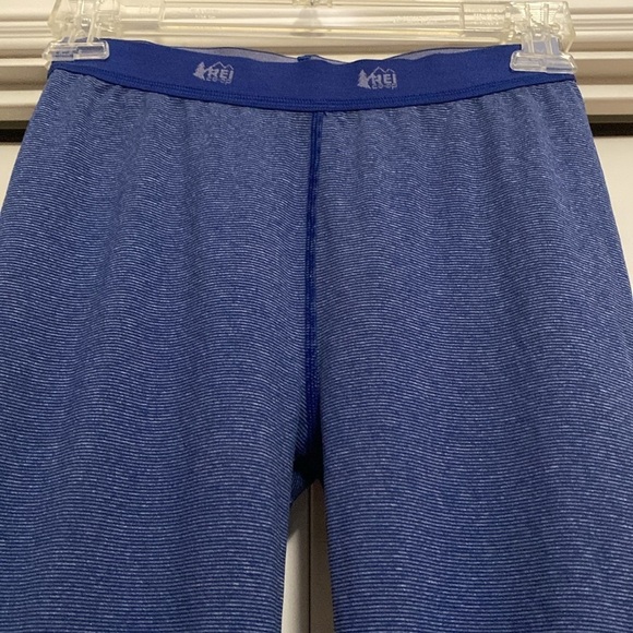 REI Co-op blue Base Layer Thermal Pants Elastic Waist Kids Unisex Size M (10-12) - Picture 3 of 10